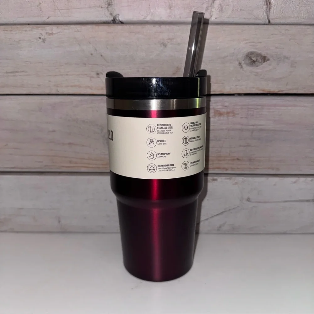 Stanley 20oz Quencher Tumbler - Rosewood Glow - 2023 Christmas Release NWT 🌹 - Picture 2 of 6